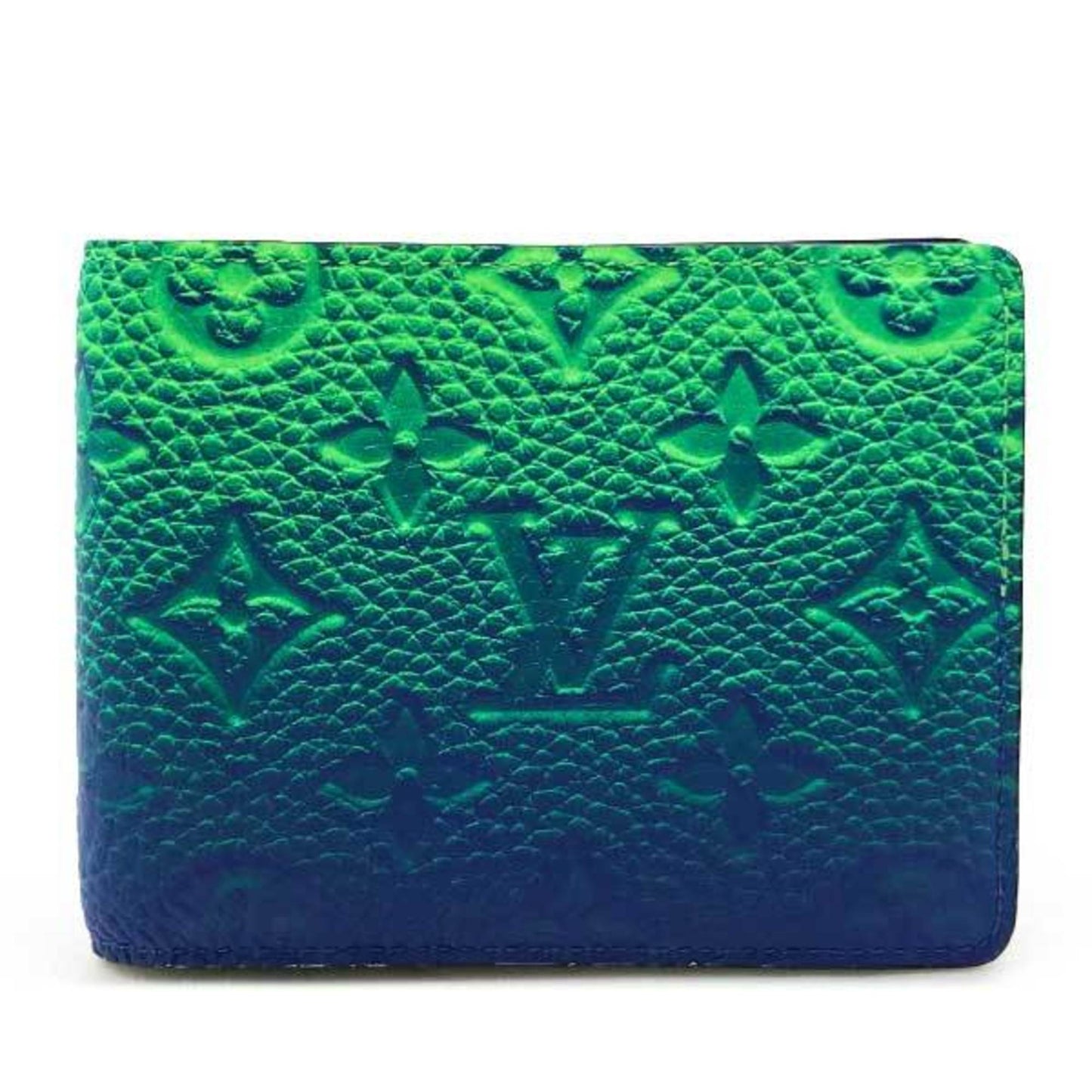 LOUIS VUITTON Portofeuil Slender NM Wallet Long Monogram Neon Color Blue x Green Men Women M81242