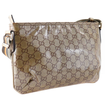 Gucci GG Crystal 189749 PVC Gold Women's Shoulder Bag