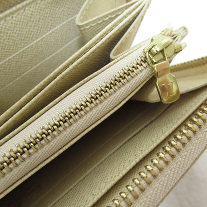 LOUIS VUITTON Zippy Wallet Round Long Wallet Ivory Damier Azur PVC coated canvas N60019