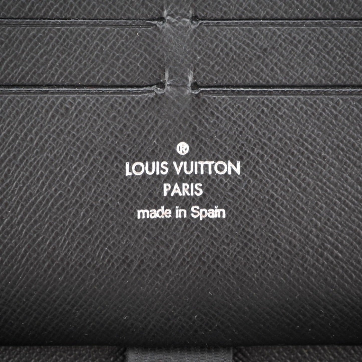 LOUIS VUITTON N60632 Zippy Organizer Round Zipper Damier Graphite Long Wallet Black Men's
