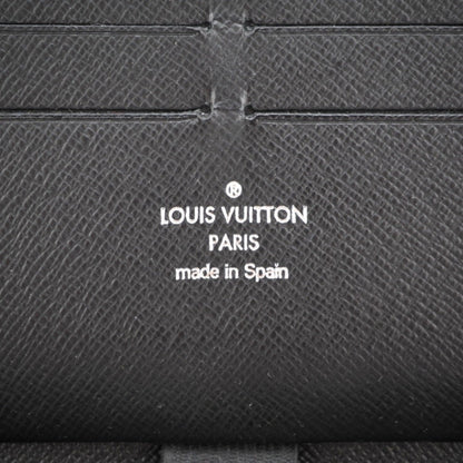 LOUIS VUITTON N60632 Zippy Organizer Round Zipper Damier Graphite Long Wallet Black Men's