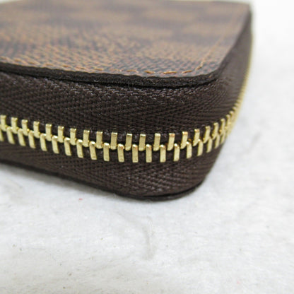 LOUIS VUITTON Zippy coin purse Brown Ebene Damier PVC coated canvas N63070