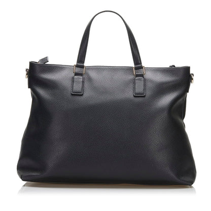 Gucci bamboo tassel tote bag shoulder 365345 black leather ladies Gucci