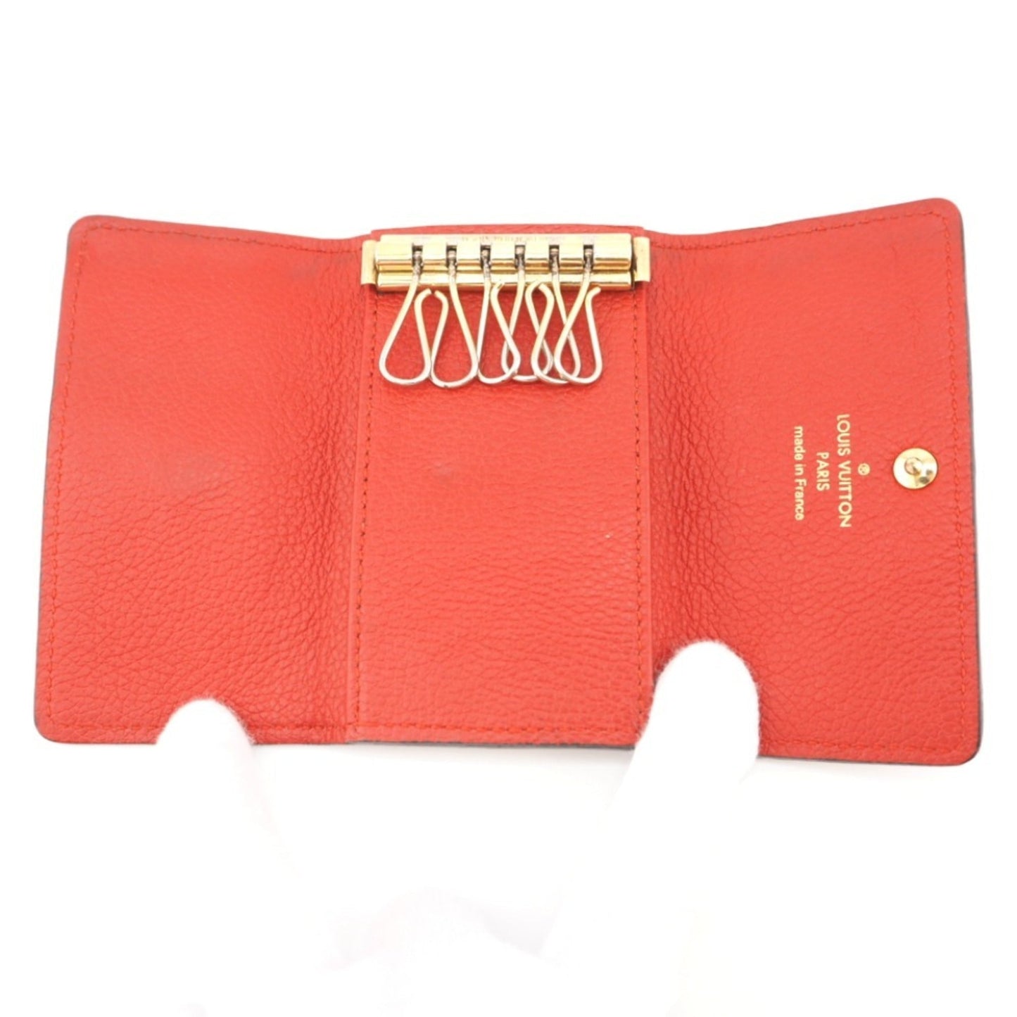 LOUIS VUITTON/ M63708 Empreinte Multicle 6 Key Case Red Ladies