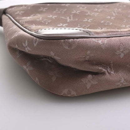 LOUIS VUITTON Monogram Satin Little Boulogne Handbag M92143 Brown Women's