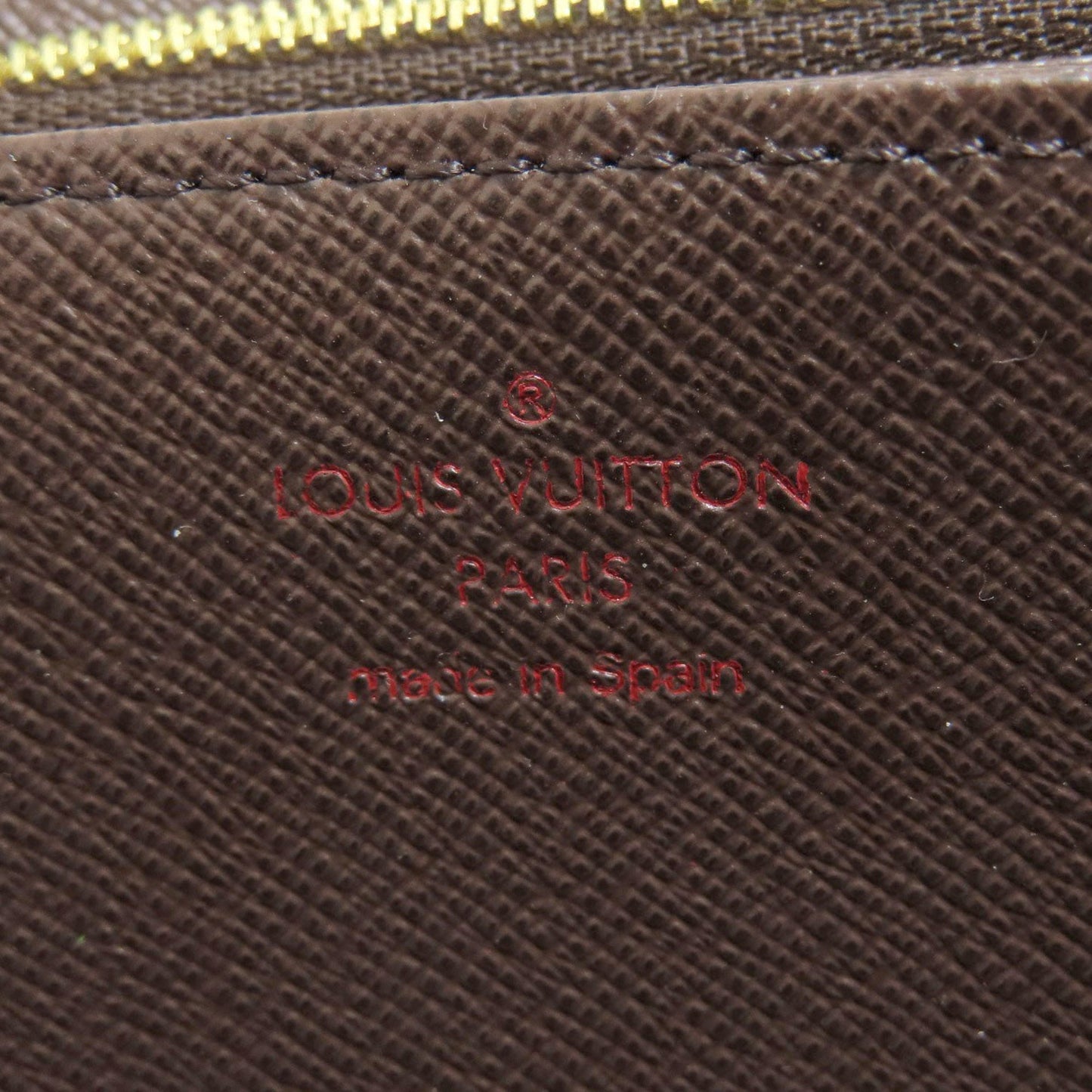 LOUIS VUITTON N41661 Zippy Damier Ebene Long Wallet Canvas Women's