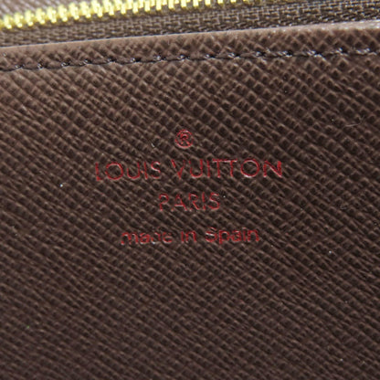 LOUIS VUITTON N41661 Zippy Damier Ebene Long Wallet Canvas Women's