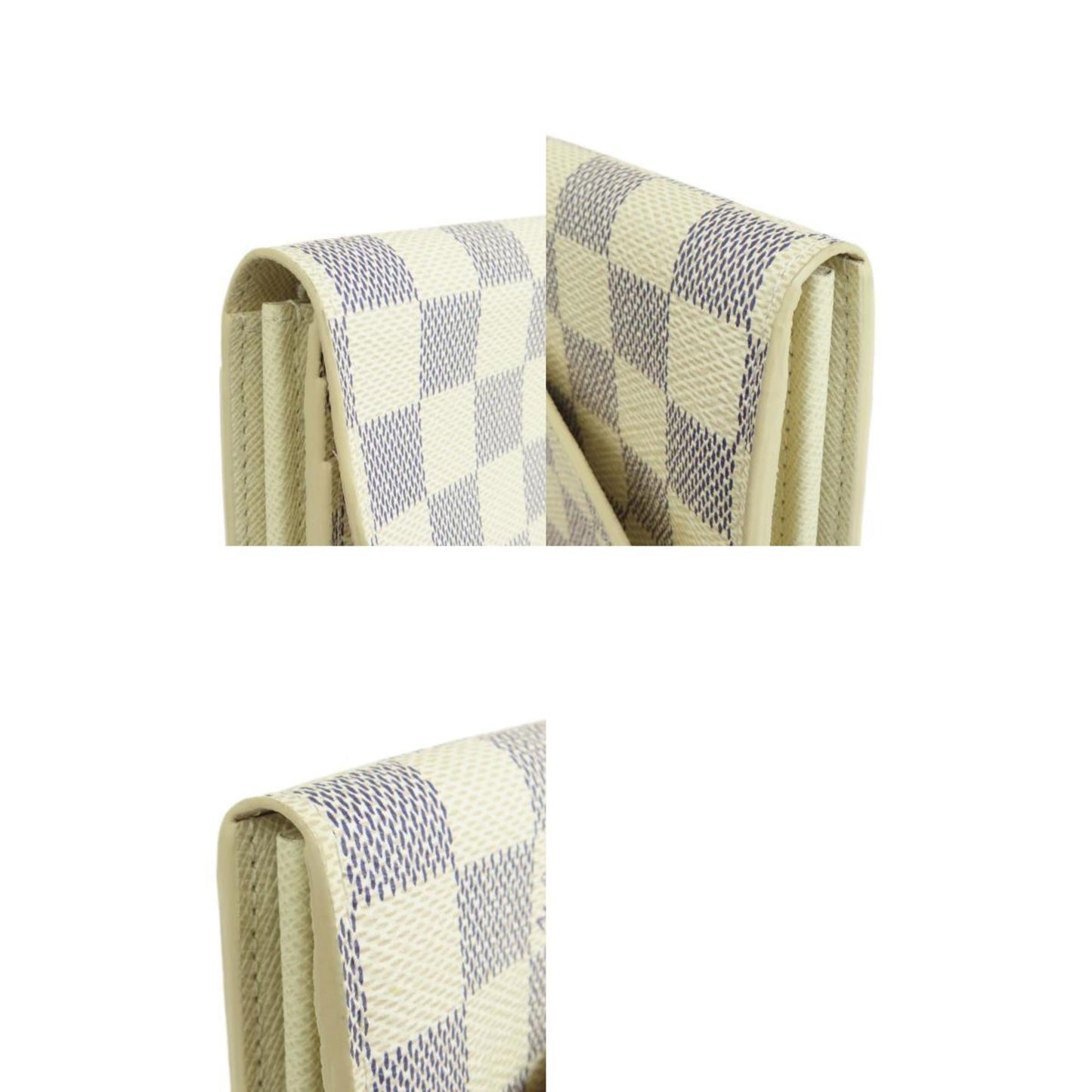 LOUIS VUITTON N63208 Portefeuille Sarah Damier Azur Long Wallet Canvas Women's