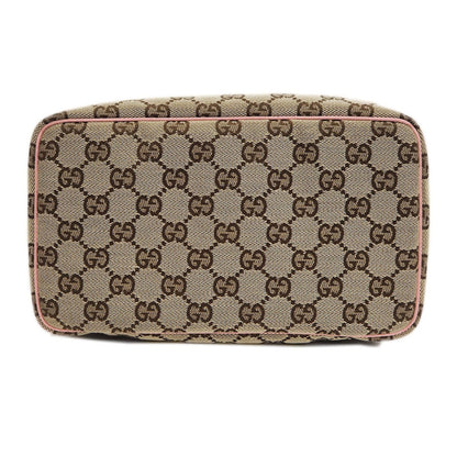 Gucci GG Canvas Vanity Bag Beige x Pink 124540 Ladies Handbag