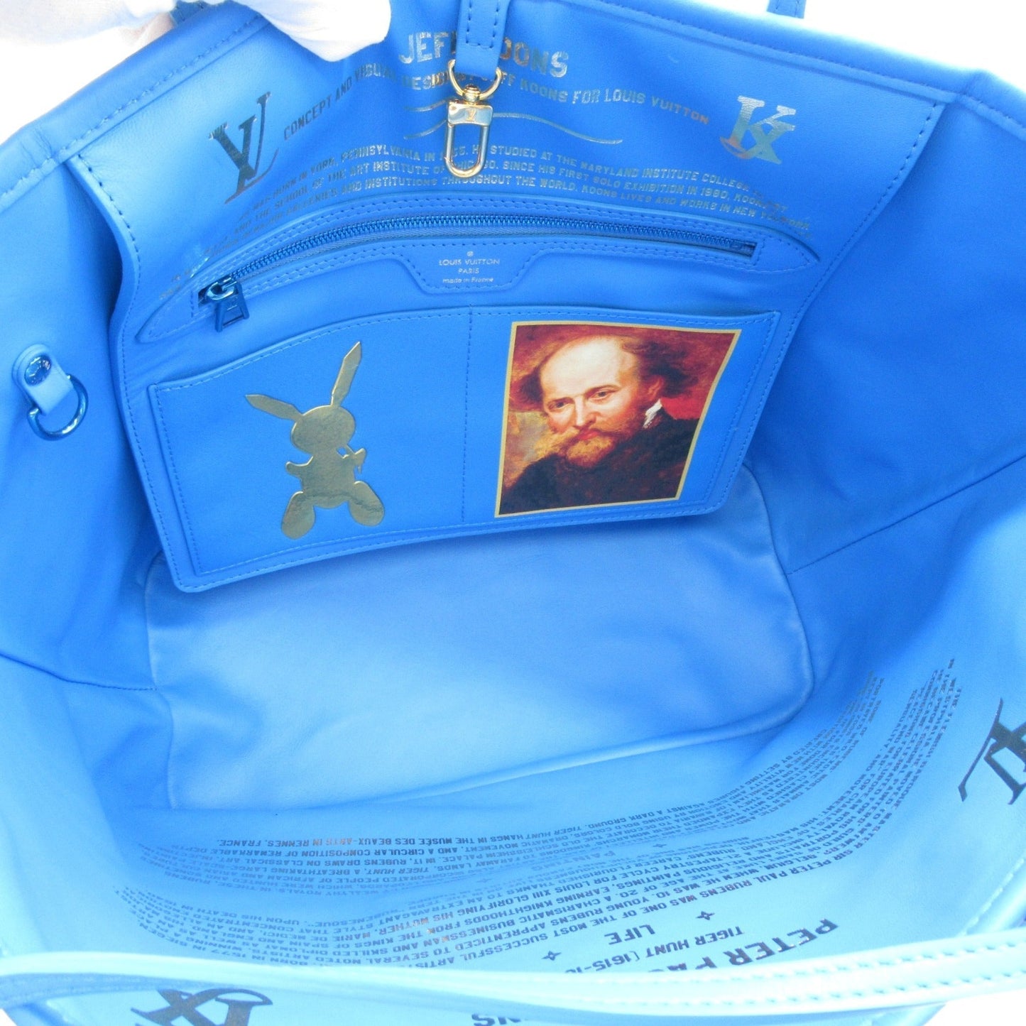 LOUIS VUITTON Rubens Neverfull MM without pouch Blue PVC coated canvas Masters collection M43317