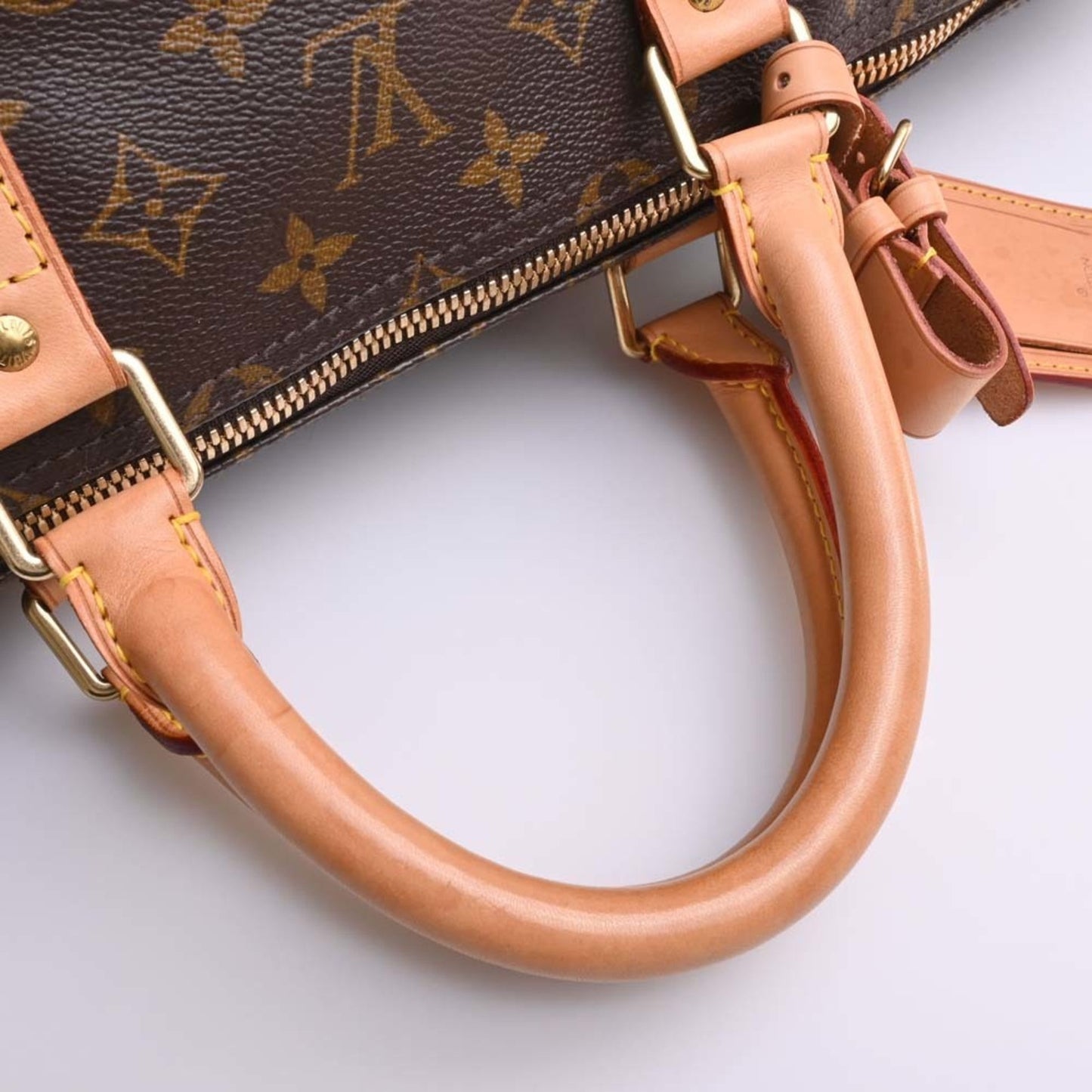 LOUIS VUITTON Monogram Keepall Bandouliere 55 Handbag Boston Bag M41414 Brown Women's