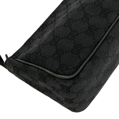 Gucci Handbag Black 106644 Canvas Leather GUCCI Women's Bag GG