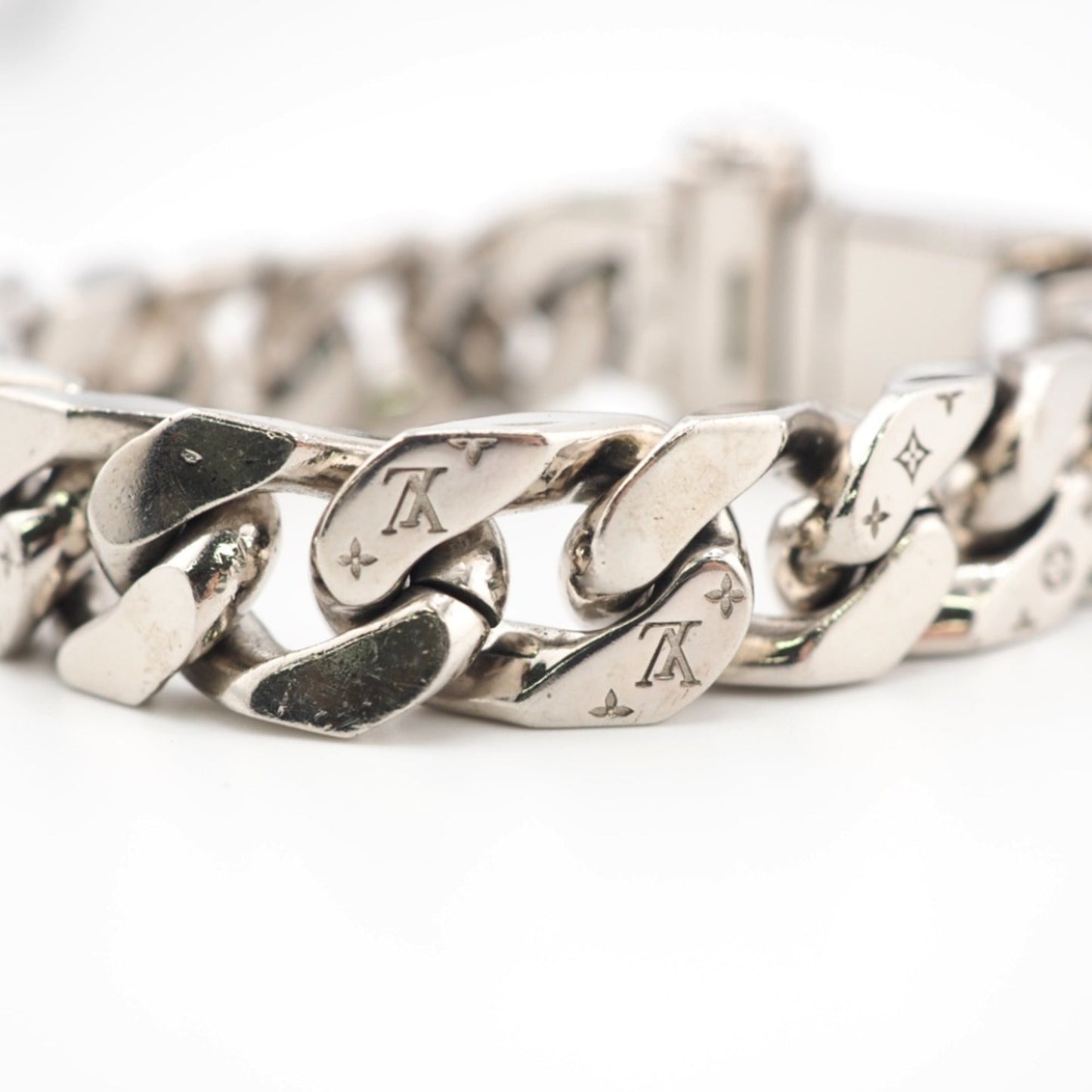 LOUIS VUITTON M68273 Bracelet LV Chain Links M Silver Men's