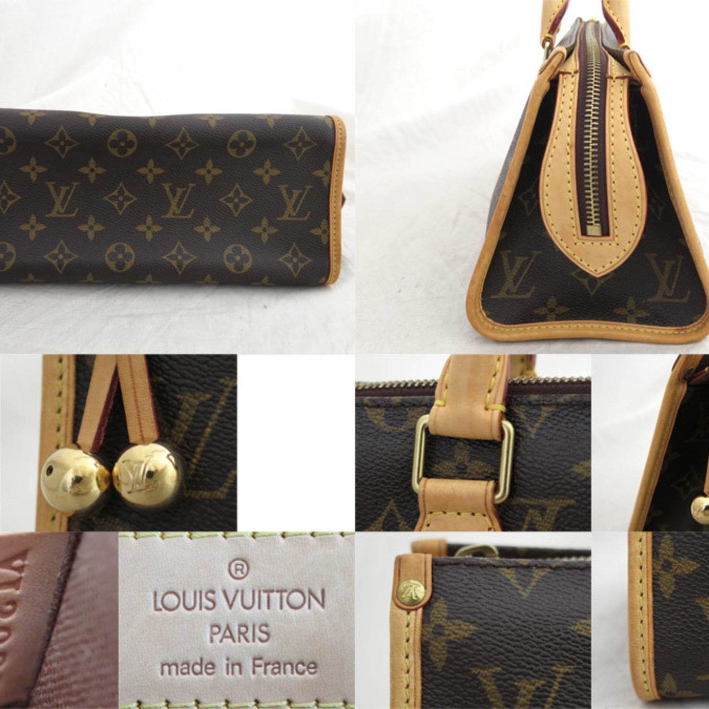 LOUIS VUITTON Handbag Monogram Popincourt Canvas Brown Women's M40009 e54399a