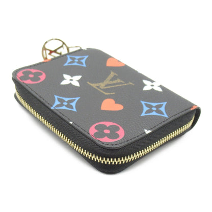LOUIS VUITTON Zippy coin purse Black Black leather Game on M80305