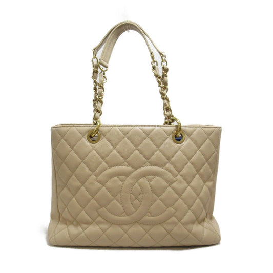 Chanel CHANEL GST Bag Caviar Skin (Grained Calf) Women's Beige
