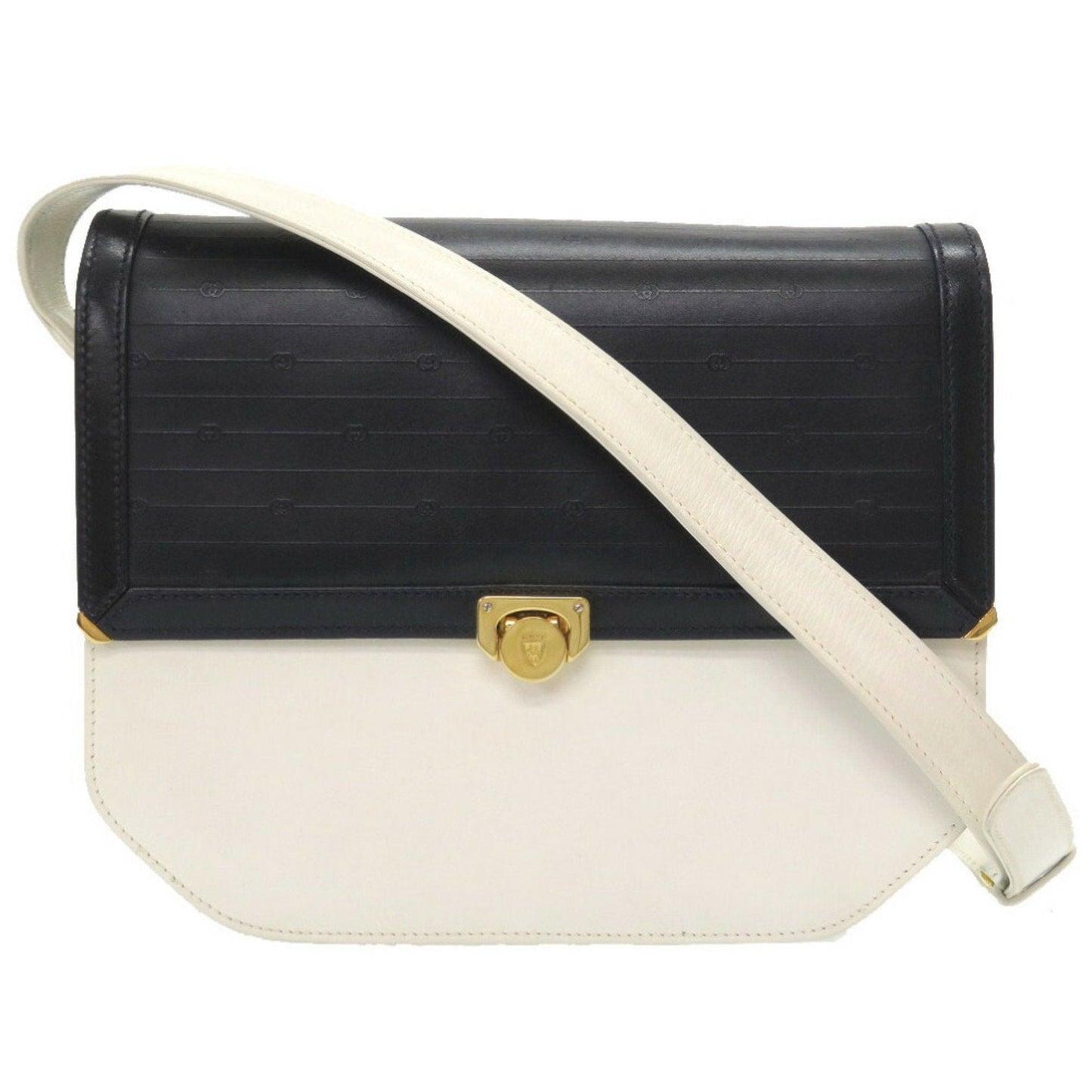 Gucci GG pattern leather white navy bicolor 26 001 5692 shoulder bag blue 0028 GUCCI