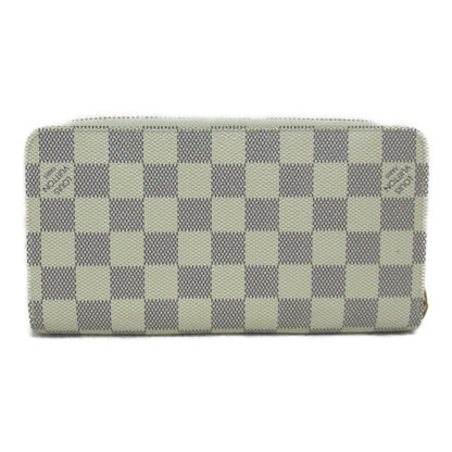 LOUIS VUITTON Illustre Zippy Wallet Round Long Wallet Ivory Damier Azur PVC coated canvas N63006