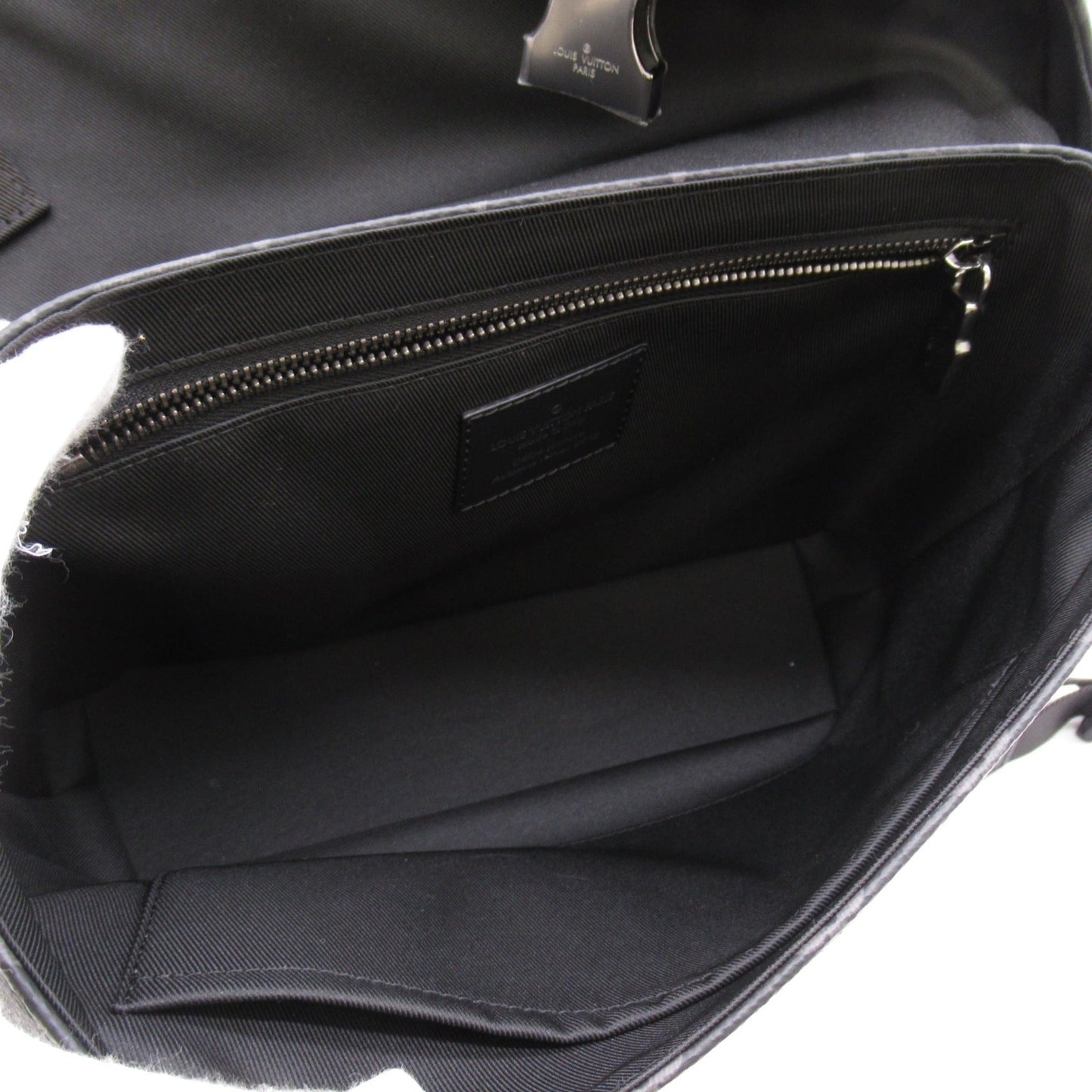 LOUIS VUITTON Messenger voyage PM Black PVC coated canvas M40511