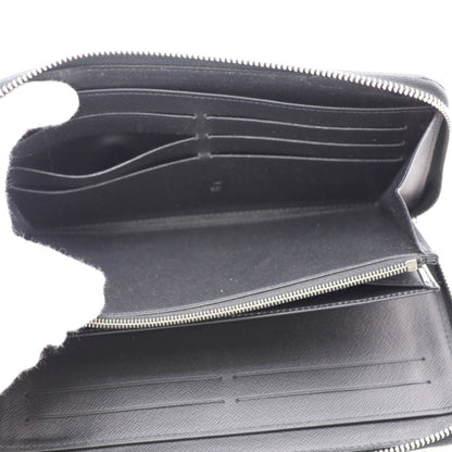 LOUIS VUITTON M30056 Zippy Organizer Taiga Long Wallet Black Men's
