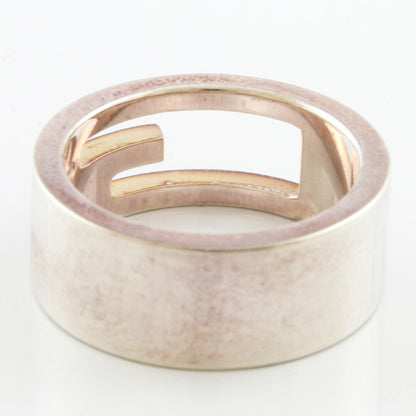 Gucci SV925 Ring G Mark Branded No. 11 # 12 Silver Ladies 925