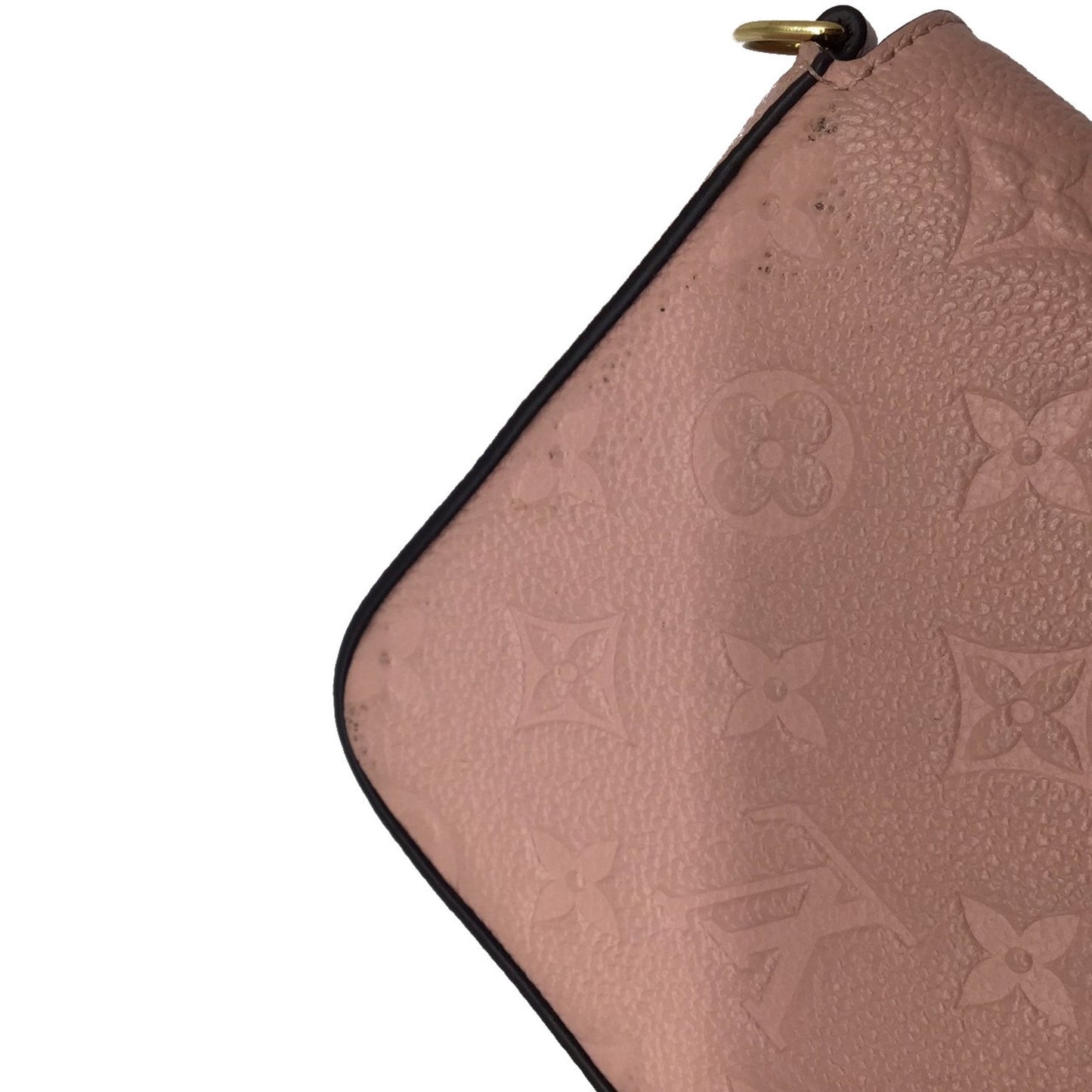 LOUIS VUITTON Monogram Implant Pochette Felicie M67856 Chain Wallet Bag Pink G Hardware Gold Rose Ballerine Women's