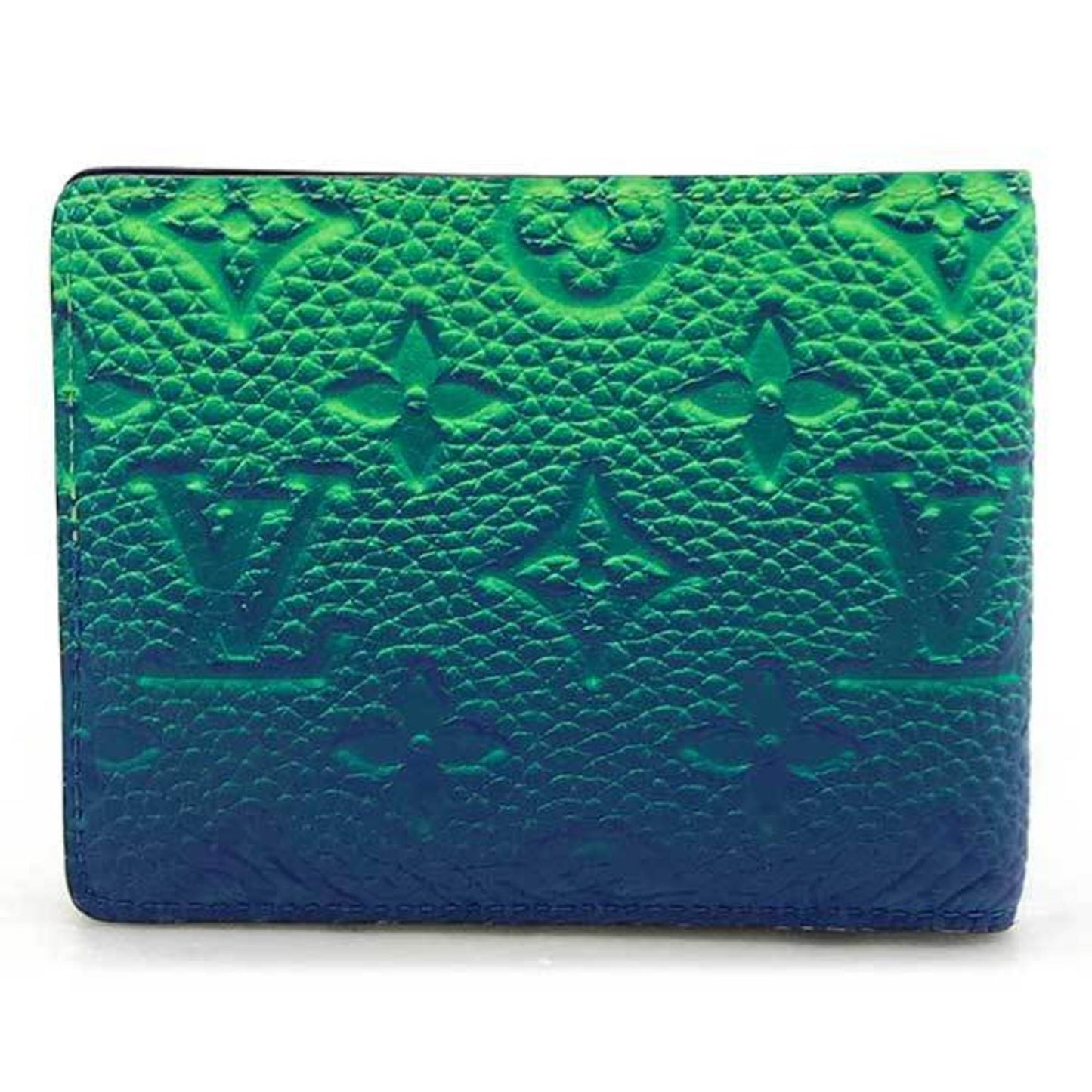 LOUIS VUITTON Portofeuil Slender NM Wallet Long Monogram Neon Color Blue x Green Men Women M81242