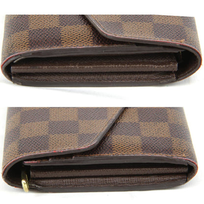 LOUIS VUITTON Portefeuille Sara N63209 Long Wallet Damier Canvas Women's