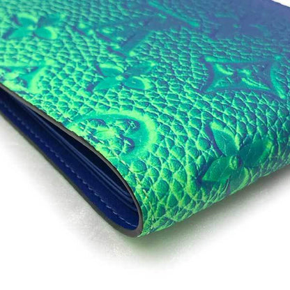 LOUIS VUITTON Portofeuil Slender NM Wallet Long Monogram Neon Color Blue x Green Men Women M81242