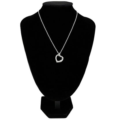 Gucci Necklace Silver Bamboo 393395 J8400 0702 Ag 925 GUCCI Heart Ladies Pendant
