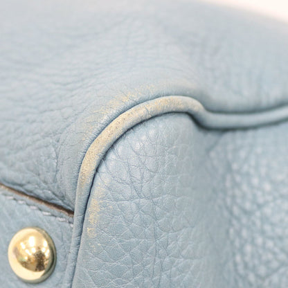 Gucci Shoulder Bag Bamboo Handbag Blue Ladies