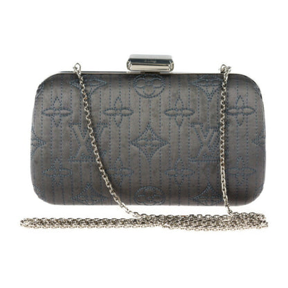 LOUIS VUITTON Minaudiere Clutch Bag M95802 Monogram Motard Gray Series Silver Metal Fittings 2WAY Chain Shoulder Clasp