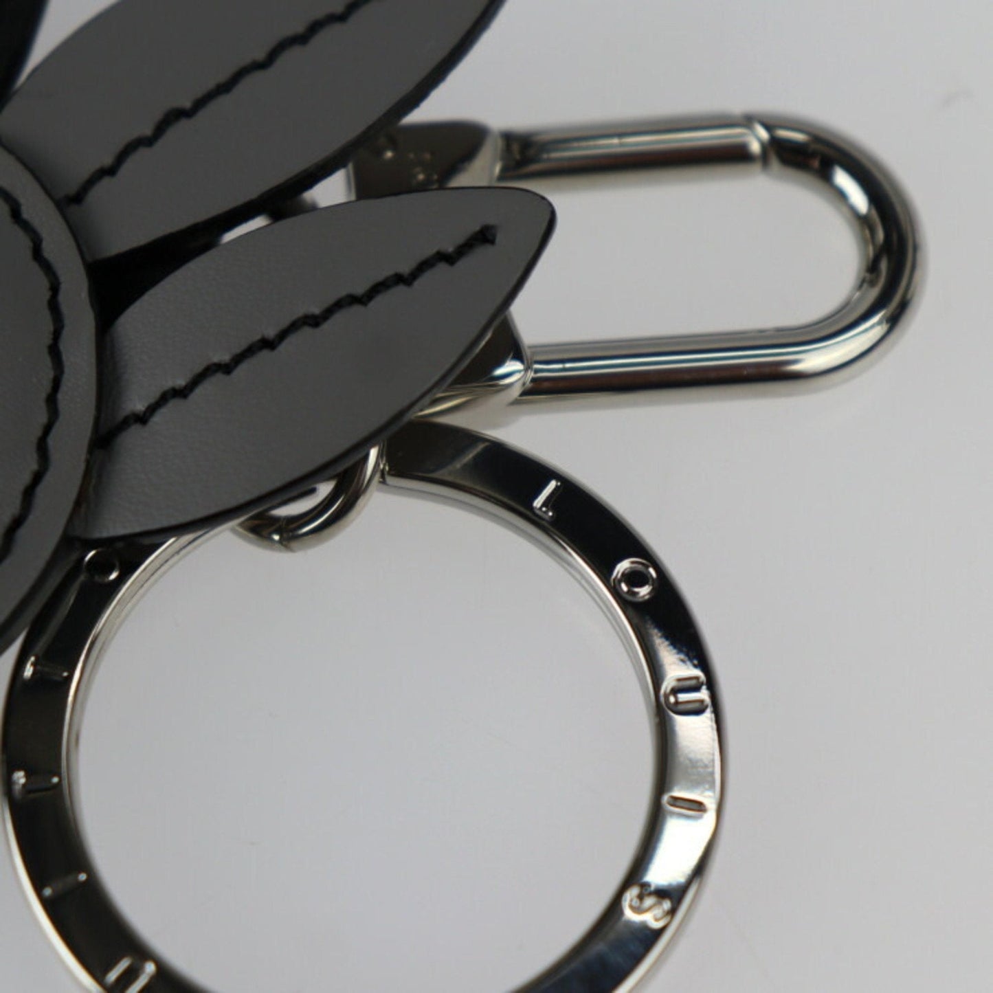 LOUIS VUITTON Portocre Animal Rabbit Keychain M63224 Monogram Eclipse Leather Black Gray Silver Metal Fittings Key Ring Bag Charm