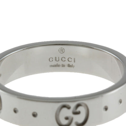 Gucci Icon Ring No. 9.5 18K K18 White Gold Women's