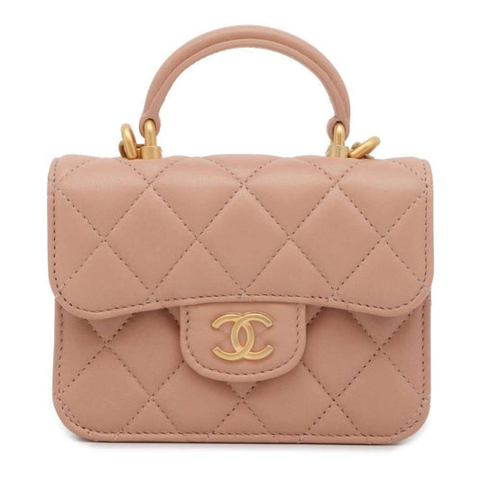 Chanel Chain Shoulder Bag Matelasse Coco Mark Lambskin AP2200 CHANEL Pochette