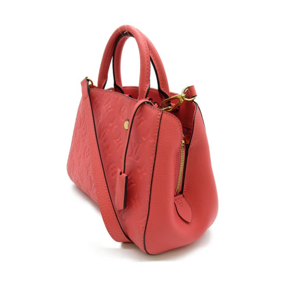 LOUIS VUITTON Montagne BB Shoulder Bag Pink Blossom Monogram empreinte leather M42295