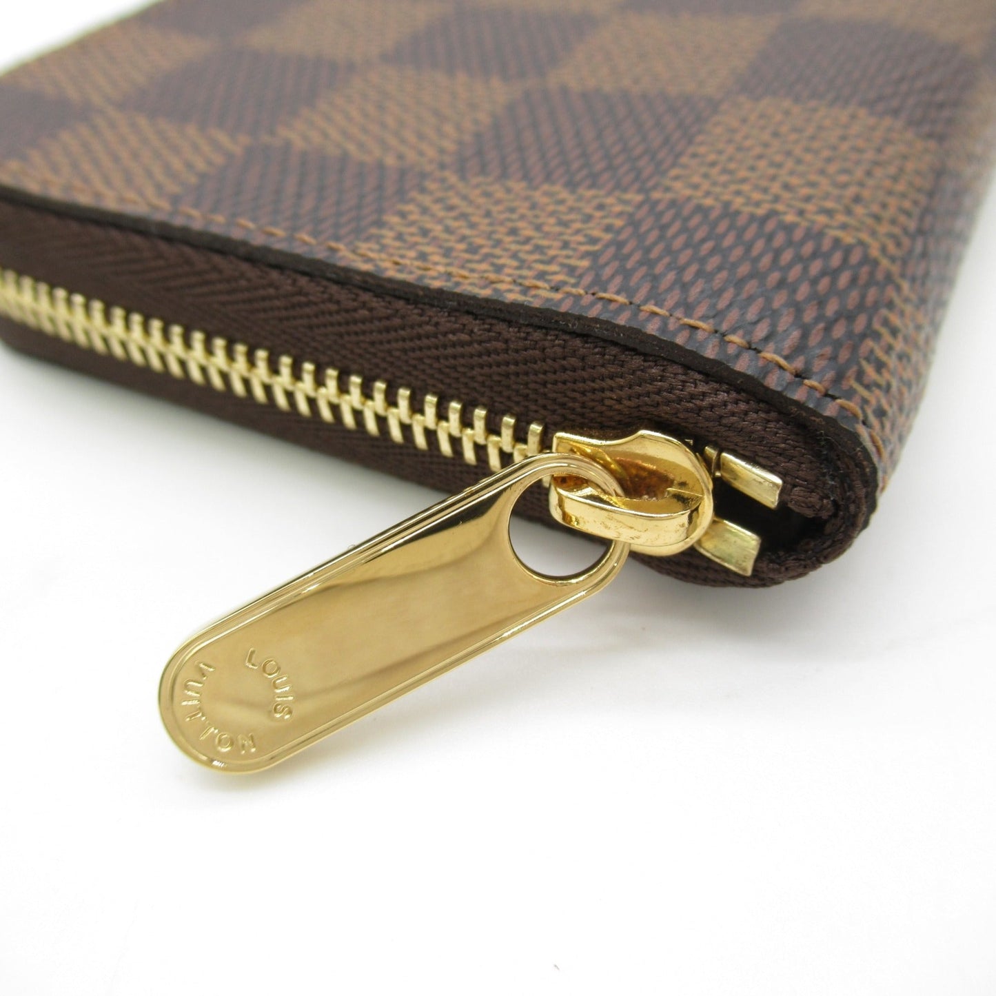LOUIS VUITTON Zippy Coin Purse Coin Pocket Brown Ebene Damier PVC coated canvas N63070