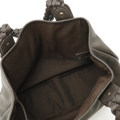 Gucci horsebit shoulder bag leather charcoal brown 336654