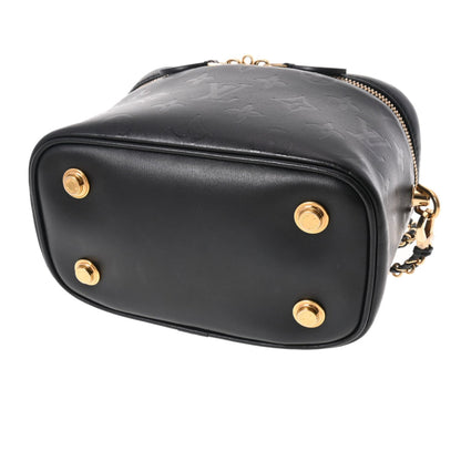 LOUIS VUITTON Monogram Ink Vanity PM Black M57118 Women's Leather Handbag