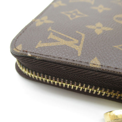 LOUIS VUITTON Zippy Wallet Round Long Wallet Brown Coquelicot Monogram PVC coated canvas M41896