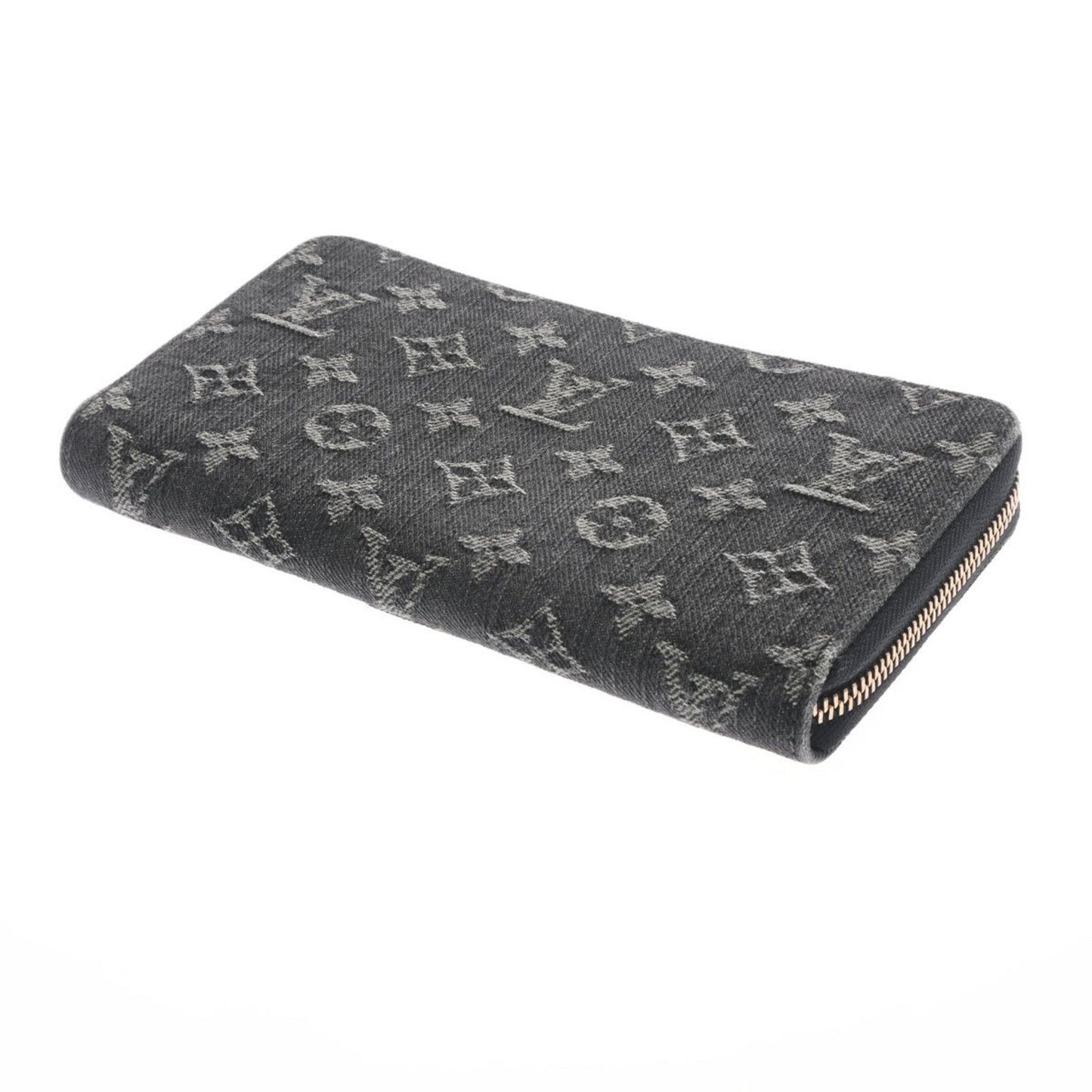 LOUIS VUITTON Monogram Zippy Black M95614 Unisex Long Wallet