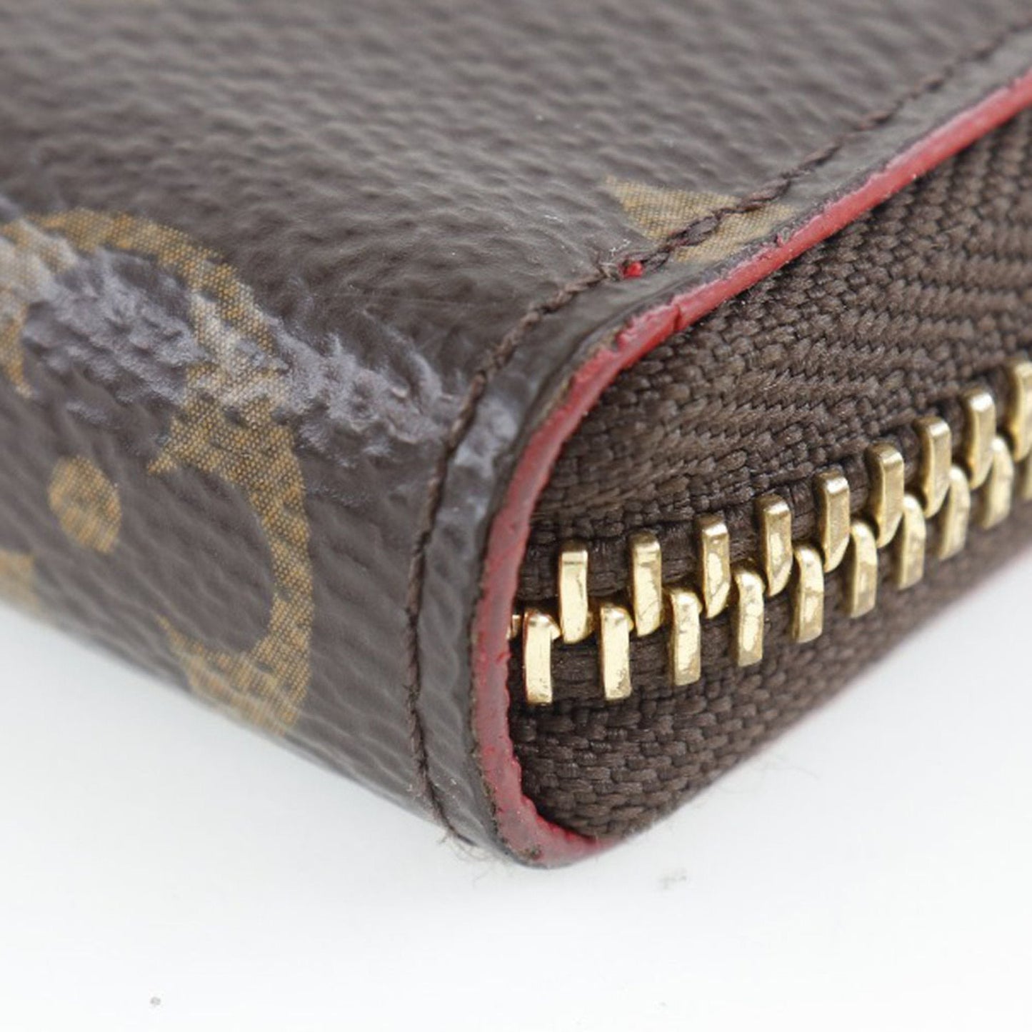 LOUIS VUITTON Portefeuille Clemence Flower Charm M62940 Monogram Canvas Brown GI4108 Women's Long Wallet
