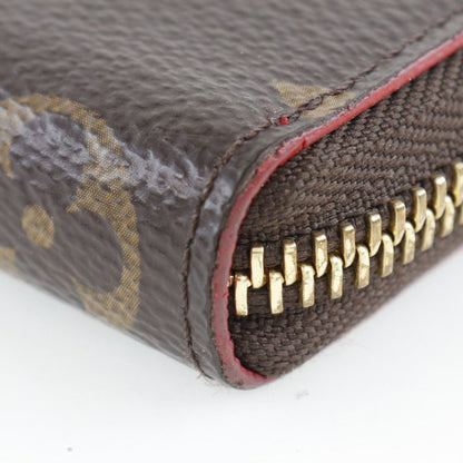 LOUIS VUITTON Portefeuille Clemence Flower Charm M62940 Monogram Canvas Brown GI4108 Women's Long Wallet