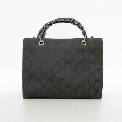 Gucci Bamboo 2WAY Bag 002 1016 Women's Nylon Black