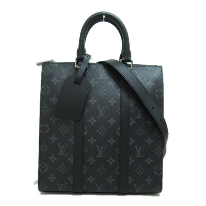 LOUIS VUITTON Sac Plat/Cross Shoulder Bag Black Monogram eclipse PVC coated canvas M46098
