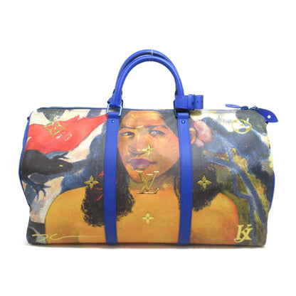 LOUIS VUITTON Gauguin Keepall Bandouliere 50 Boston Bag Blue PVC coated canvas Masters collection