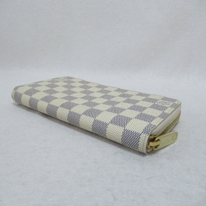 LOUIS VUITTON Illustre Zippy Wallet Round Long Wallet Ivory Damier Azur PVC coated canvas N63006