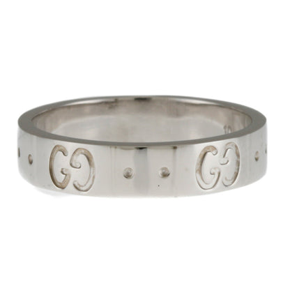 Gucci Icon Ring No. 9.5 18K K18 White Gold Women's