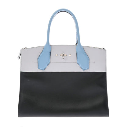 LOUIS VUITTON City Steamer MM Black Gray Blue M42435 Ladies Calf Bag