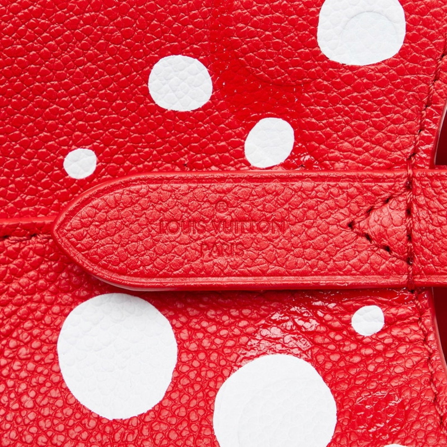 LOUIS VUITTON Neonoe BB x Yayoi Kusama Polka Dot Handbag Shoulder Bag M46413 Red White Leather Women's